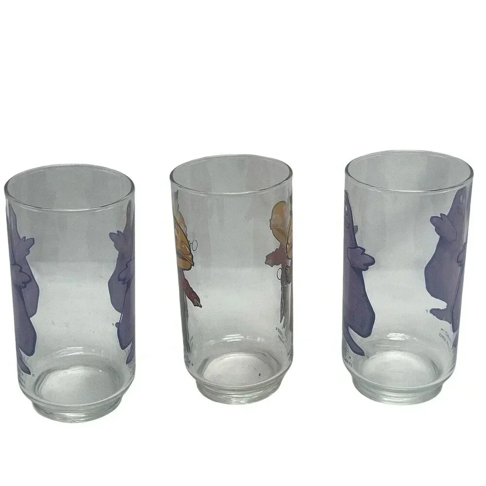 McDonalds McDonaldland Action Series Glasses Set Of 4 VINTAGE 1977 RARE